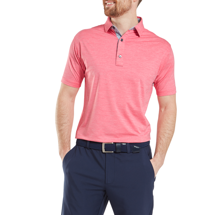 FootJoy Heather Lisle Golf Polo Shirt - Pink Lemonade