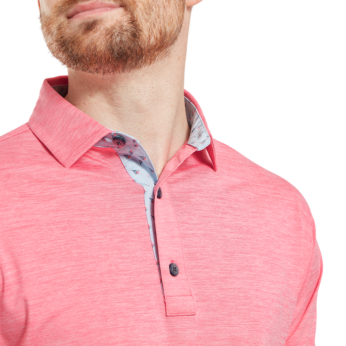 FootJoy Heather Lisle Golf Polo Shirt - Pink Lemonade