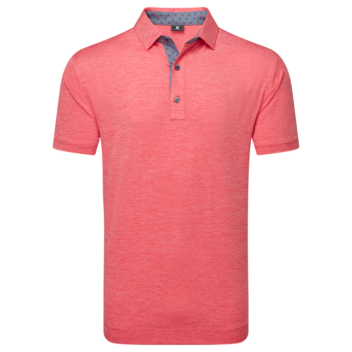 FootJoy Heather Lisle Golf Polo Shirt - Hibiscus