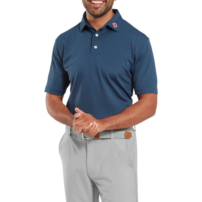 FootJoy Stretch Pique Solid Golf Shirt - Dark Denim