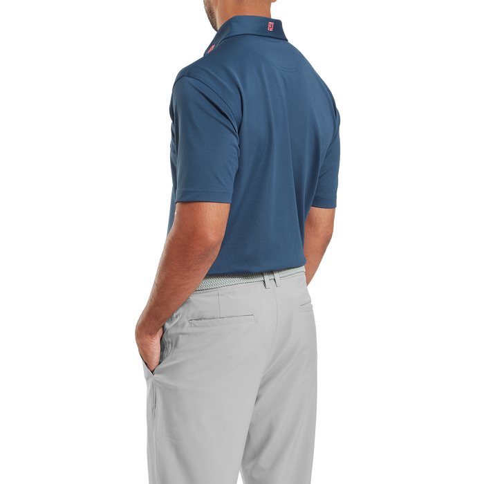 FootJoy Stretch Pique Solid Golf Shirt - Dark Denim