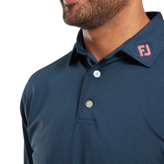 FootJoy Stretch Pique Solid Golf Shirt - Dark Denim