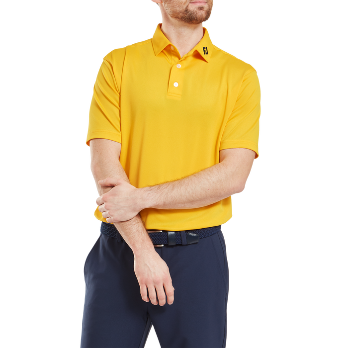 FootJoy Stretch Pique Solid Golf Shirt - Taxi