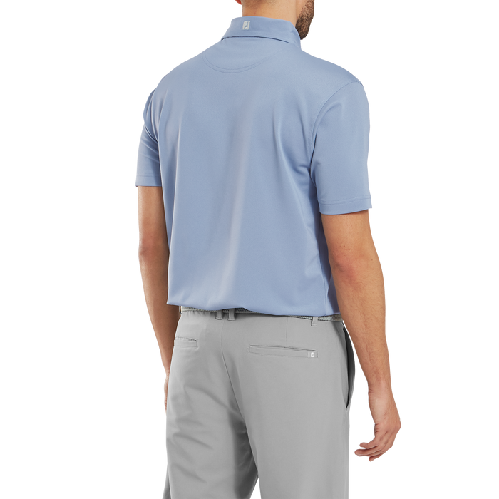 FootJoy Stretch Pique Solid Golf Shirt - Blue Jay