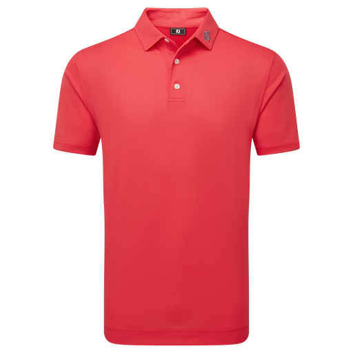 FootJoy Stretch Pique Solid Golf Shirt - Hibiscus