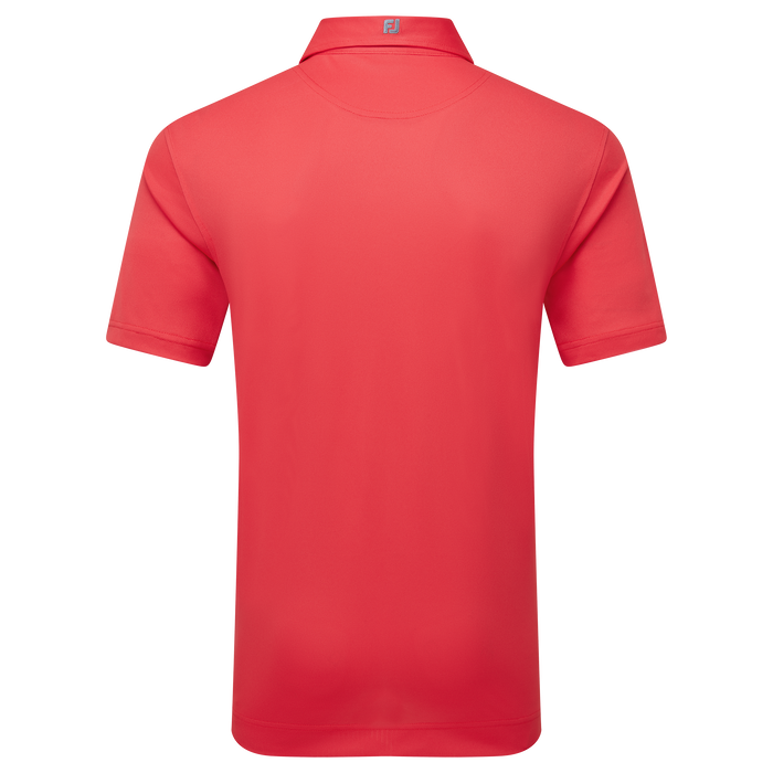 FootJoy Stretch Pique Solid Golf Shirt - Hibiscus