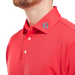 FootJoy Stretch Pique Solid Golf Shirt - Hibiscus