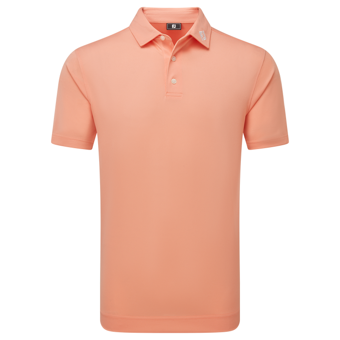 FootJoy Stretch Pique Solid Golf Shirt - Papaya