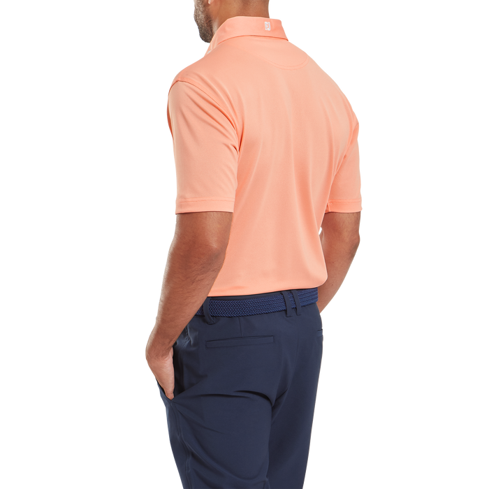 FootJoy Stretch Pique Solid Golf Shirt - Papaya