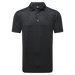 FootJoy Painted Floral Lisle Golf Polo Shirt - Black