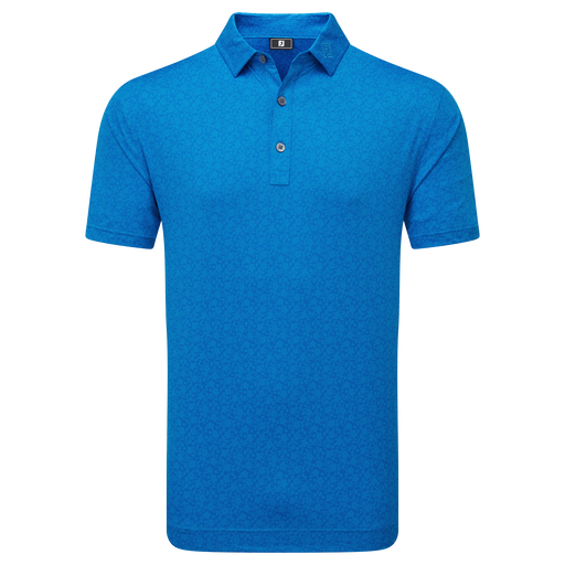 FootJoy Painted Floral Lisle Golf Polo Shirt - Cobalt