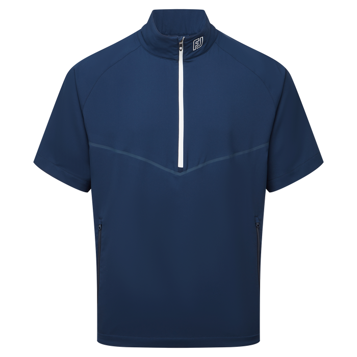 FootJoy Zephyr Short Sleeve Golf Wind Shirt - Navy