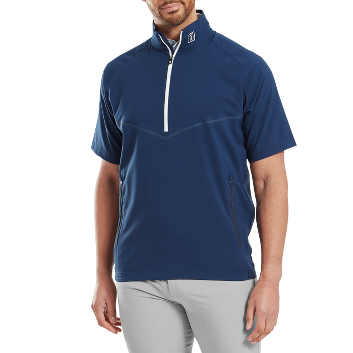 FootJoy Zephyr Short Sleeve Golf Wind Shirt - Navy