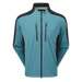FootJoy ARCUS men's waterproof golf jacket in storm and black, front view featuring a full-zip design and chest pockets.