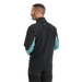 FootJoy ARCUS Men's Waterproof Golf Jacket in black and teal, rear view showing high collar and FJ logo branding.