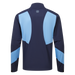 back of FootJoy Hydrolite X Golf Rain Shirt in navy blue with sleeves