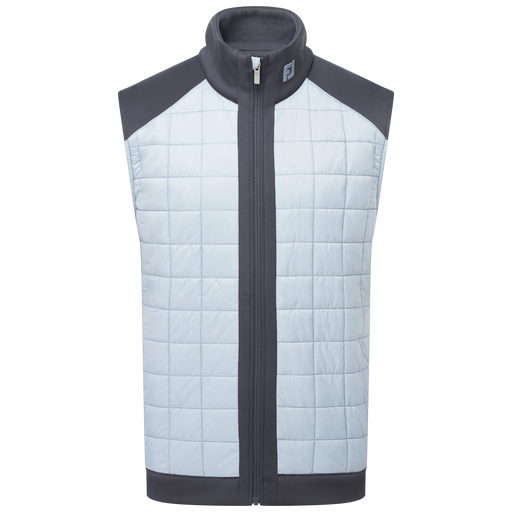 charcoal grey FootJoy ThermoSeries Lightweight Insulated Men's Golf Vest, showing padding and zip