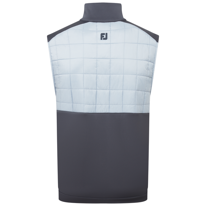 back of the FootJoy ThermoSeries Lightweight Insulated Men's Golf Vest in charcoal grey