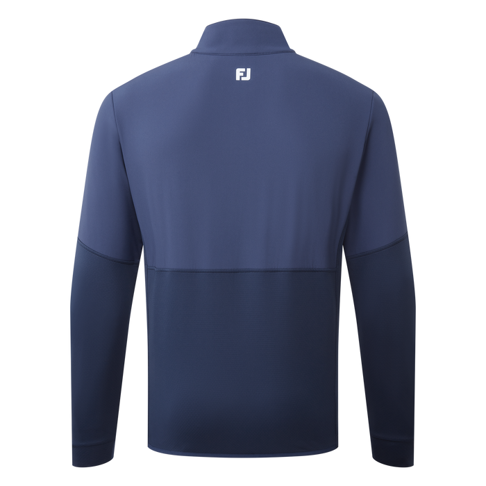 back of the FootJoy ThermoSeries Hybrid Men's Golf Midlayer in navy