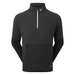 front of the FootJoy ThermoSeries Hybrid Men's Golf Midlayer in black with white zip
