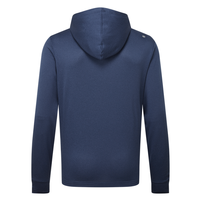 back of the FootJoy ThermoSeries Crossover Golf Hoodie in navy