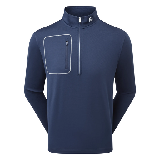 a navy FootJoy ThermoSeries Texture Golf Midlayer with chest pocket