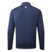 the back of the navy FootJoy ThermoSeries Texture Golf Midlayer