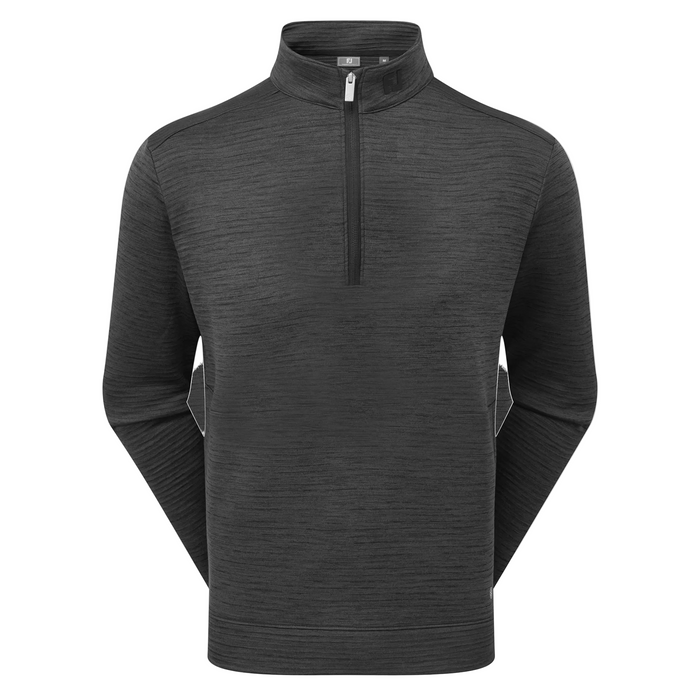 front of the FootJoy ThermoSeries Space Dye Golf Midlayer in black