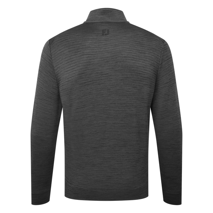back of the black FootJoy ThermoSeries Space Dye Golf Midlayer