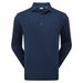 front of the FootJoy ThermoSeries Long Sleeve Men's Golf Polo Shirt in navy