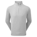 front of the FootJoy drirelease Half Zip Lined Men's Golf Sweater in heather grey