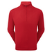 front of the FootJoy drirelease Half Zip Lined Men's Golf Sweater in red