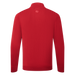 back of the FootJoy drirelease Half Zip Lined Men's Golf Sweater in red
