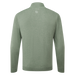 back of the FootJoy drirelease Half Zip Lined Men's Golf Sweater in lichen green