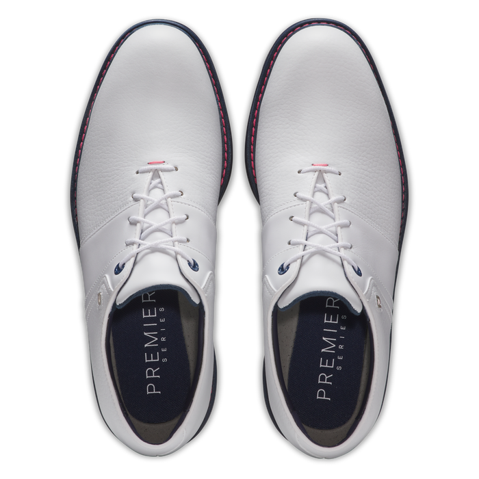 FootJoy Premiere Series Packard Golf Shoes - White/Navy/Pink