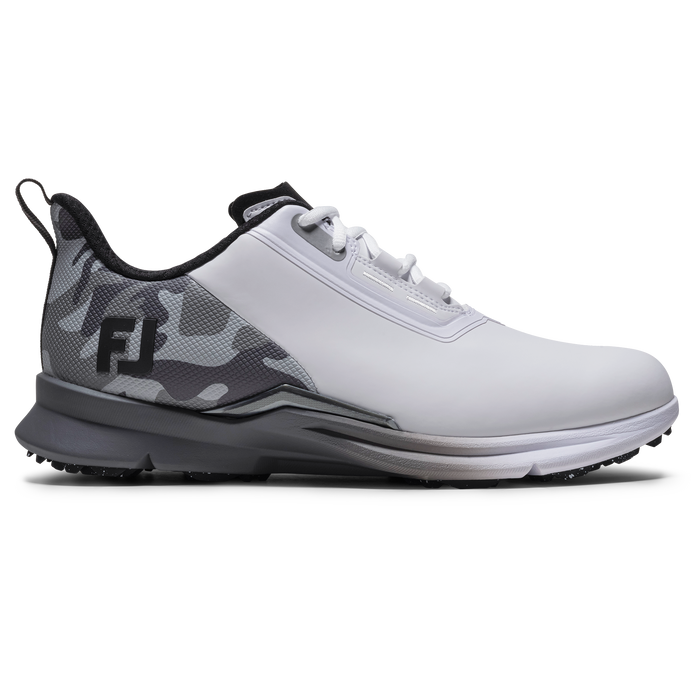 FootJoy Fuel Golf Shoes - White/Grey/Black - side view