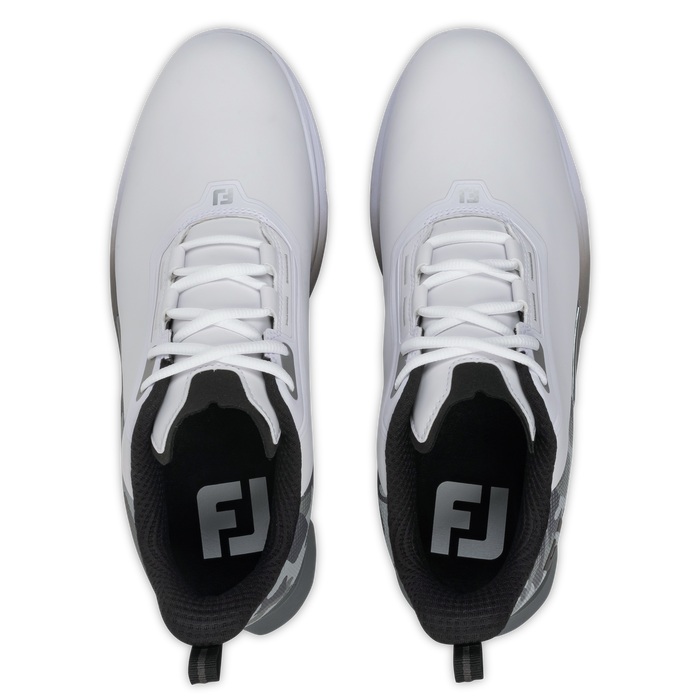 FootJoy Fuel Golf Shoes - White/Grey/Black - view from above