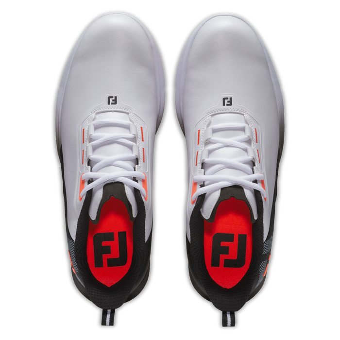 FootJoy Fuel Spikeless Golf Shoes - White/Black/Coral