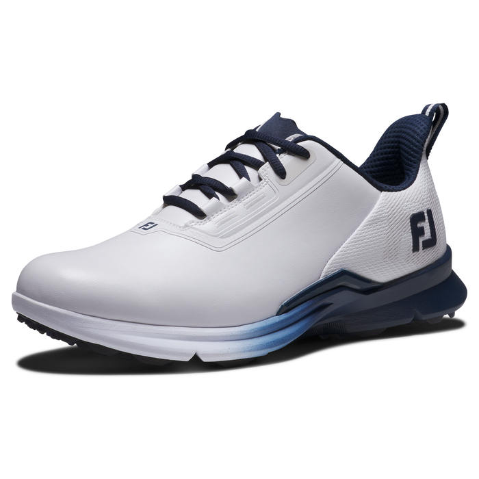 FootJoy Fuel Spikeless Golf Shoes - White/Blue/Navy