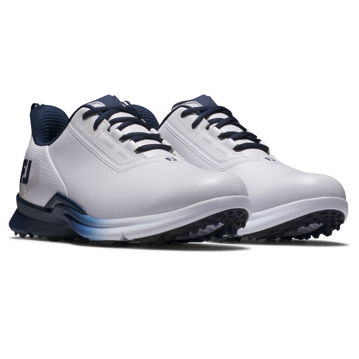 FootJoy Fuel Spikeless Golf Shoes - White/Blue/Navy