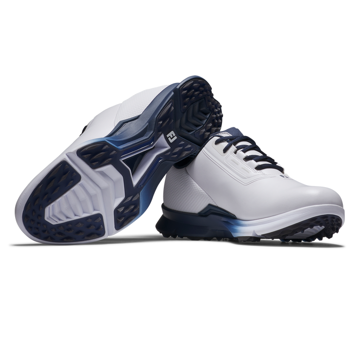 FootJoy Fuel Spikeless Golf Shoes - White/Blue/Navy