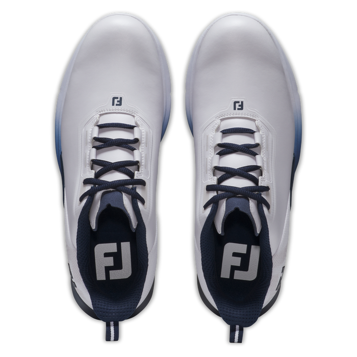 FootJoy Fuel Spikeless Golf Shoes - White/Blue/Navy