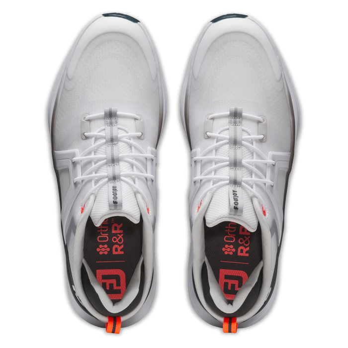 FootJoy HyperFlex Golf Shoes - white black red from above