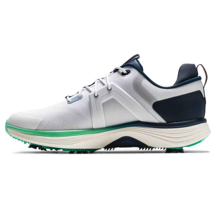 FootJoy HyperFlex Golf Shoes - white navy green inside view