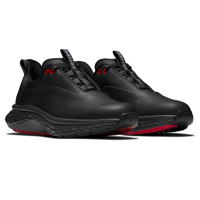 FootJoy Quantum Mens Golf Shoes - Black/Charcoal/Red