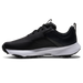 FootJoy Qualifier men's spiked golf shoe in black with a white midsole, shown from a side profile view.