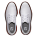 FootJoy Traditions Blucher Mens Golf Shoes - White/White/Brick