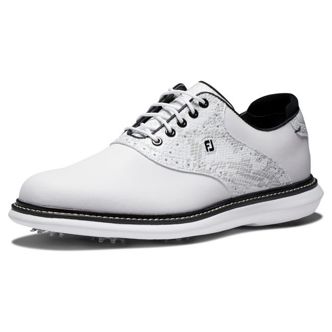 FootJoy Traditions Mens Golf Shoes - Limited Edition White/Snake Skin