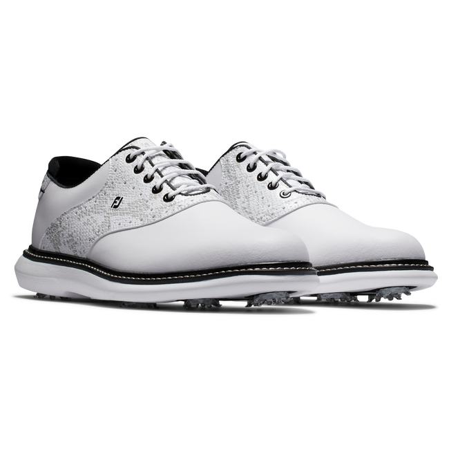 FootJoy Traditions Mens Golf Shoes - Limited Edition White/Snake Skin