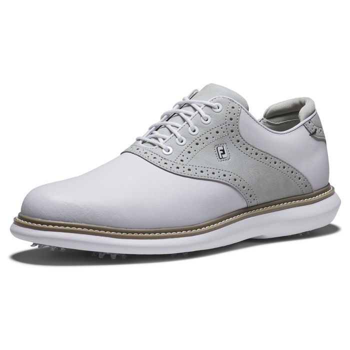 FootJoy Traditions Mens Golf Shoes - White/Grey/White